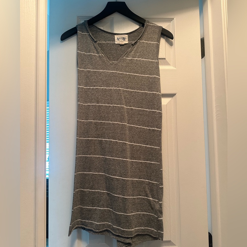 Gray Striped Women's dress